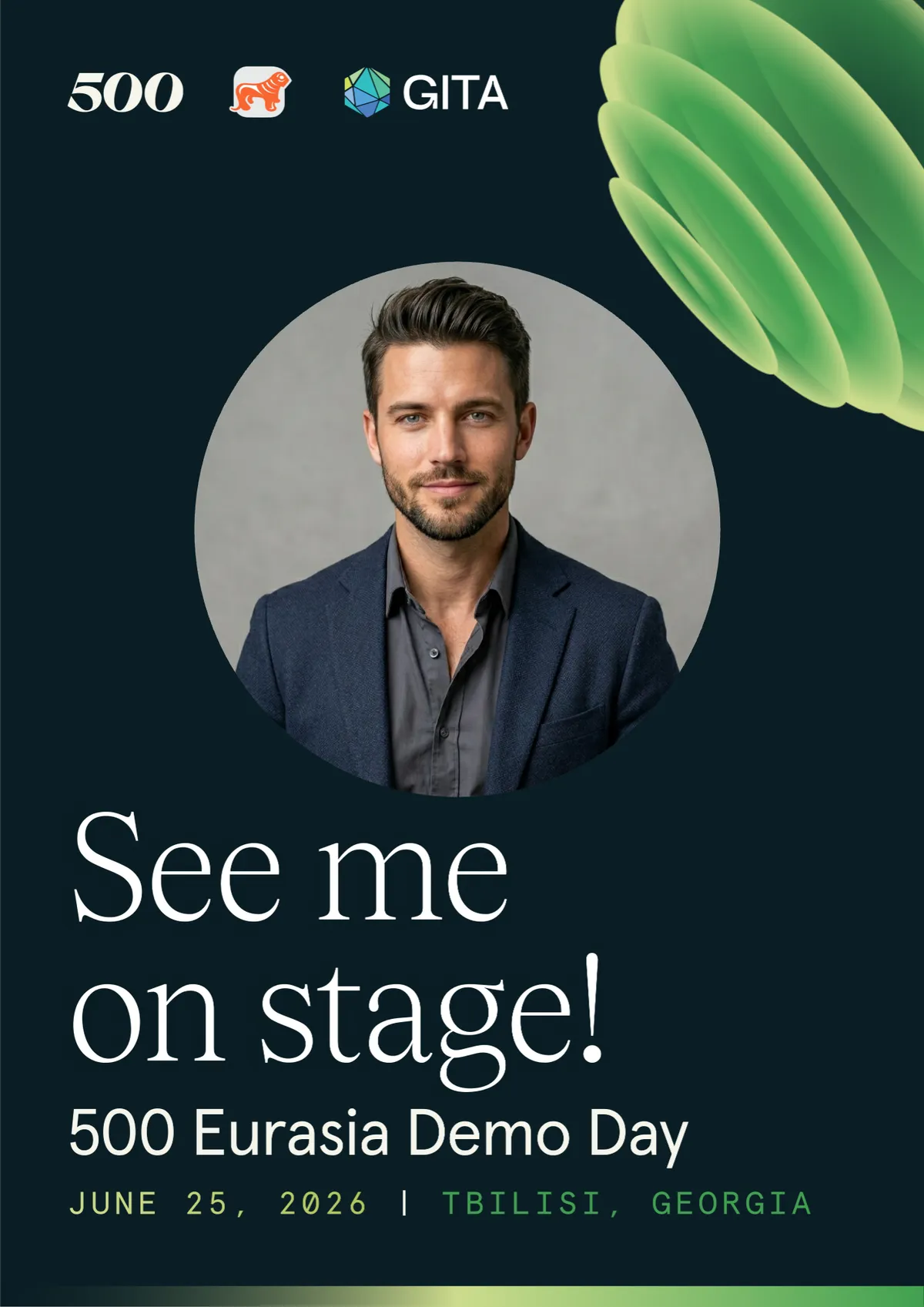Eurasia Demo Day event graphic made with Go Spread